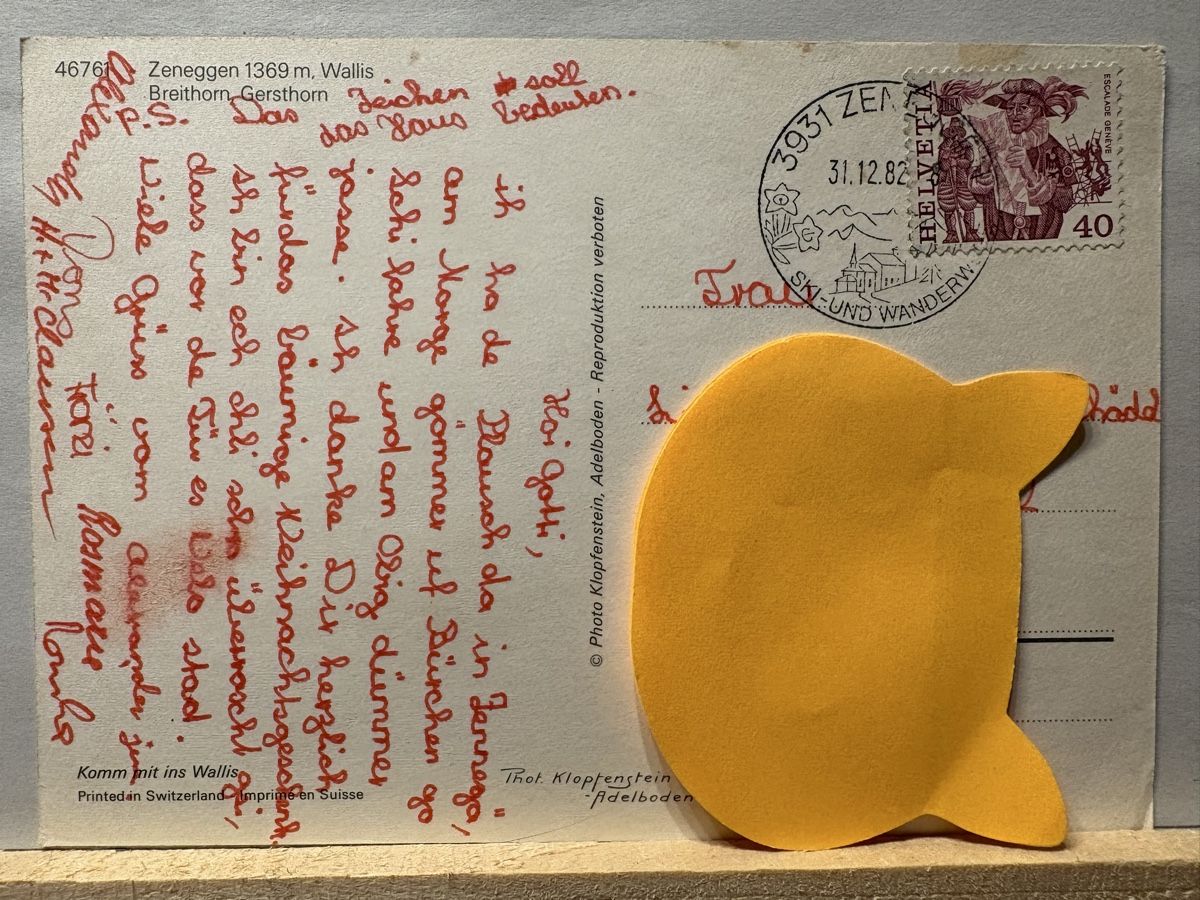 Cartoline postali: AK von Zeneggen – Usato da Rümlang venduto da Brieftaube1 1