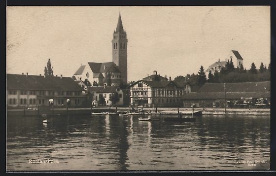 Cartoline postali: AK Romanshorn, Teilansicht mit Kirche – Usato da Berlin venduto da bartko-reher