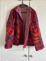 Wendejacke, rot gestreift/bestickt, Gr. M – Super Zustand!