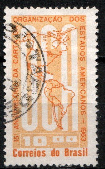 Alle Briefmarken: Timbre Brésil 1963 Organisation des États Obl. – Gebraucht aus Blonay von Leglaude_01