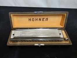 M. Hohner Chromonica  Mundharmonika mit Koffer