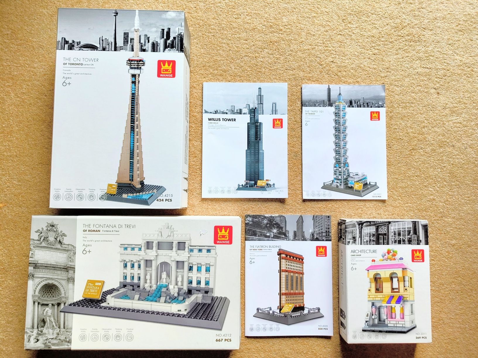 BlueBrixx Kit di costruzioni: 6 Stk - Wange Architecture Building Blocks Set - New/Used – Nuovo (secondo la descrizione) da Glattbrugg venduto da har_jgc7