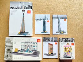 6 Stk - Wange Architecture Building Blocks Set - New/Used