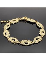 Armband Fantasie Design gelbvergoldet 18 cm Neu & Ungetragen