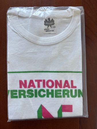 Rarität vintage National Versicherungs T-Shirt 1970er Gr 140