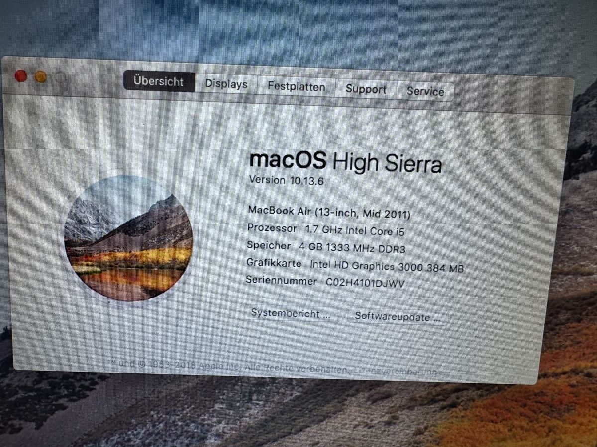 Apple Portables: MacBook Air 13 – D'occasion à Adliswil par Busys 1