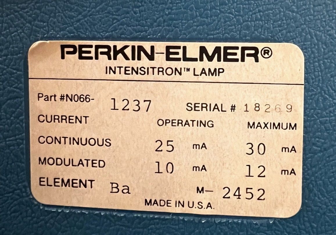 Lampade: Perkin Elmer Element Ti Intensitron Hohlkatodenlampe – Usato da Nebikon venduto da schnischna80 1