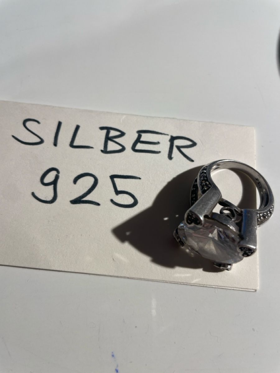 Anelli: F 859 ) Vintage Ring Silber 925 mit Stein – Usato da Diepoldsau venduto da Ganthammer 1