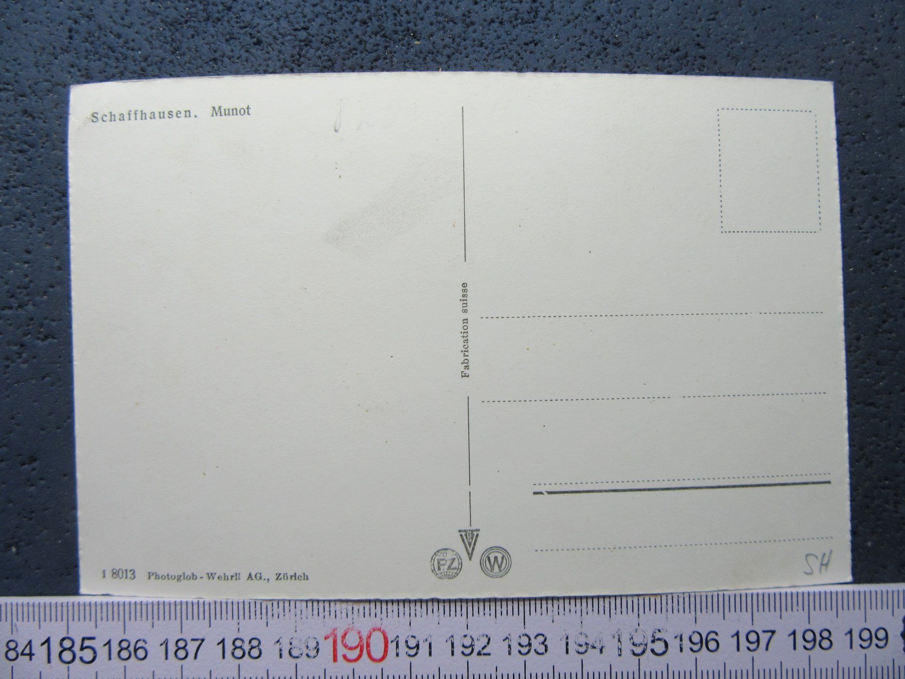 Cartoline postali: SCHAFFHAUSEN MUNOT LIED-TEXT AK SH – Usato da Ettingen venduto da Hausi4711 1