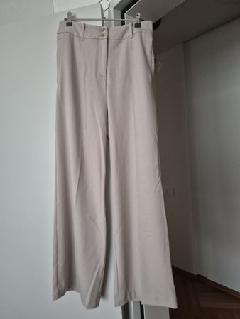 TOM TAILOR Stoffhose / Wide-Leg Hose beige, Gr. 36