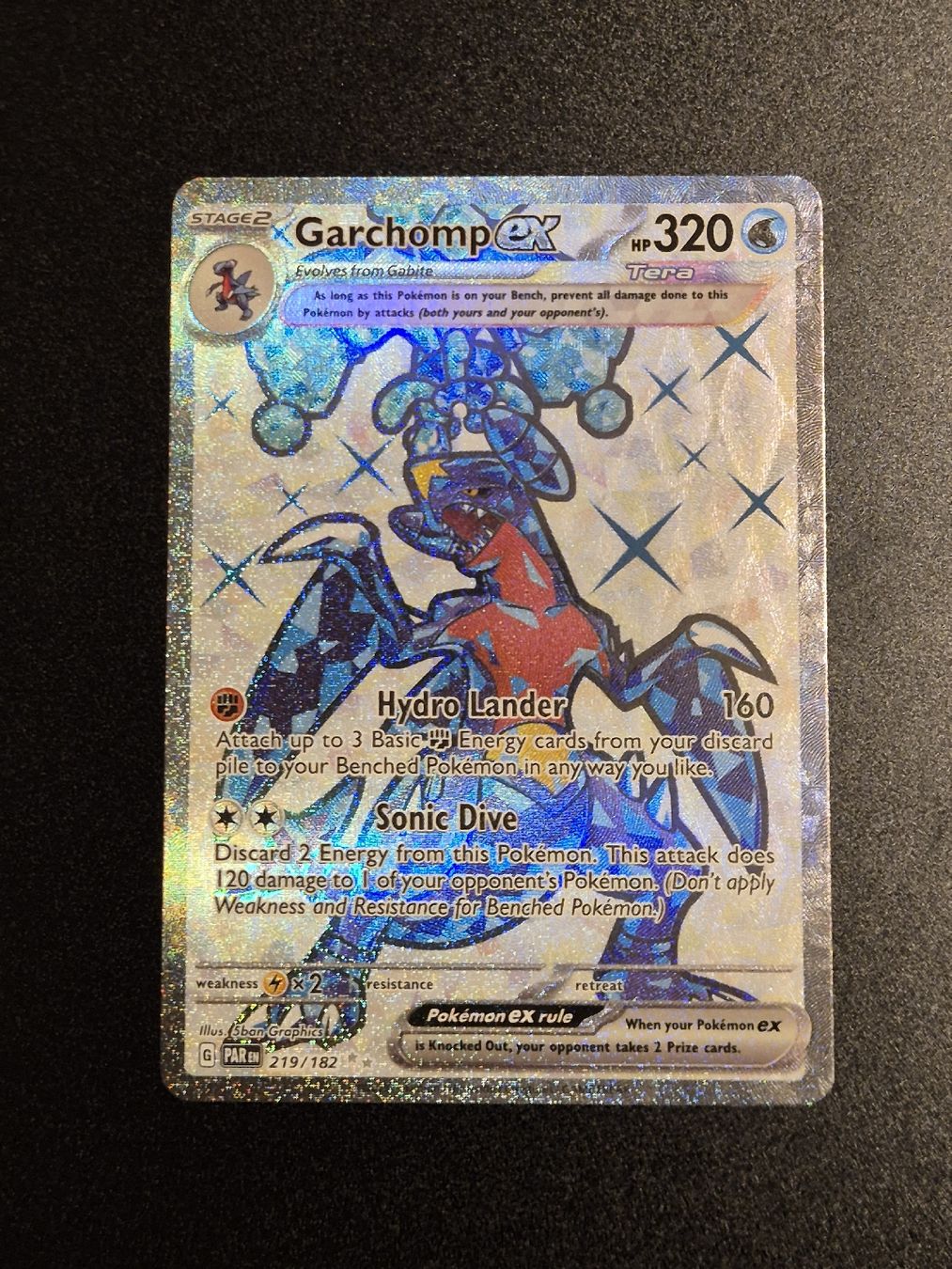 219 182 pokemon card Garchomp ex - 219/182 - Paradox Rift main image 0