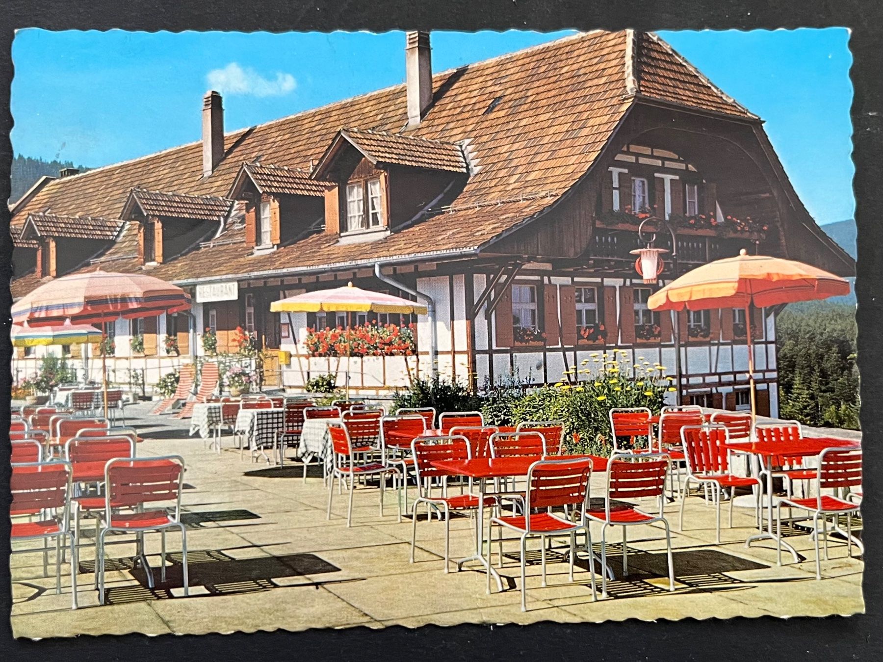 Cartoline postali: Hotel-Restaurant Gurnigelbad , ca. 1970 – Usato da Ostermundigen venduto da DaxKarten-75