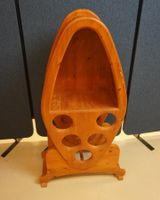 Vintage Weinregal Massiv Holz Deko Regal (H094)