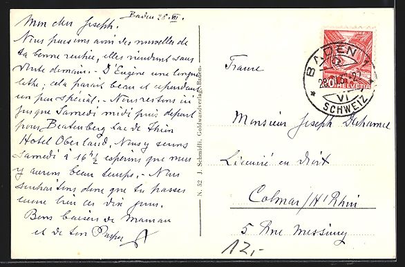 Cartoline postali: Baden-Burghalde, Ortsansicht mit Brücke – Usato da Berlin venduto da bartko-reher 1