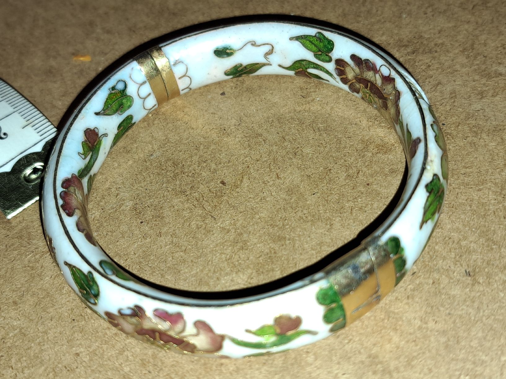 Bracciali & Braccialetti: Vintage Cloisonné Armreif, Blumenmuster,emailliert – Usato da Kölliken venduto da Upcycling-by-Mc-TAM 3