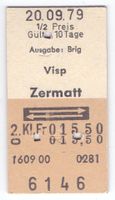 Billette Visp - Zermatt