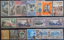 Ceylon British Lot mit alten Werten III