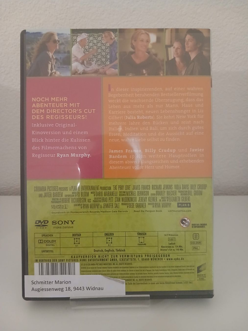 Tous les DVDs: Eat Pray Love – D'occasion à St. Margrethen SG par SamusAran 1