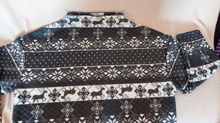 Pullover 3/4Ärmel mit Schneeflocken&Rehmotive