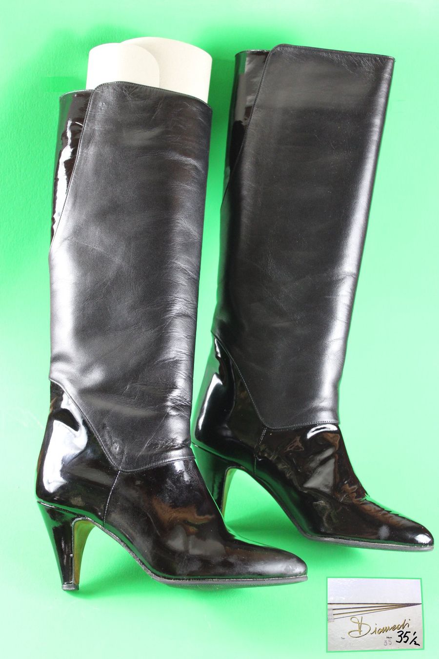 Damenschuhe: 35  1/2  --  Lackstiefel – Gebraucht aus Wichtrach von NBischoff 1