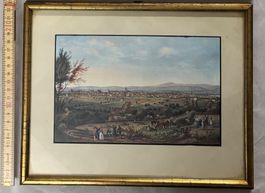 Antiker Stich Basel, um 1840.