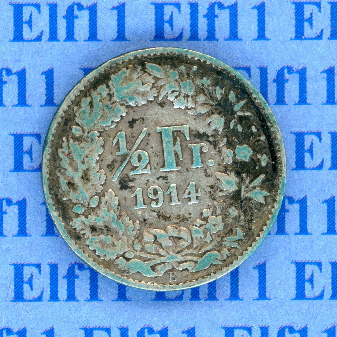 Alle Münzen: CHF___0.50 1914 s+ 50 Rappen – Gebraucht aus Widnau von Elf11