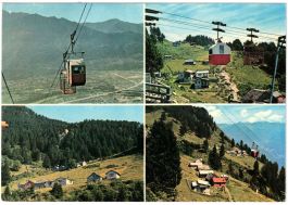 Alpe di Mornera - 4 Bild AK Luftseilbahn