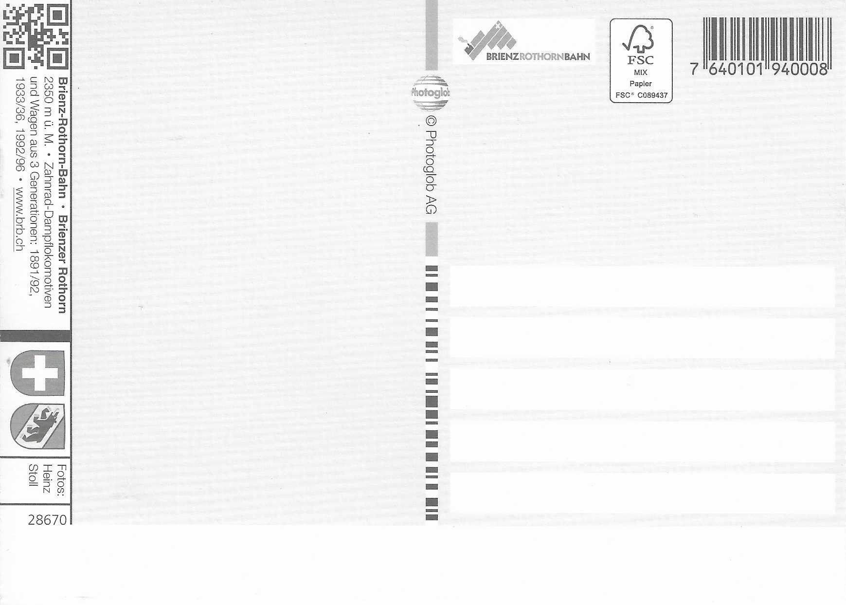 Cartoline postali: Brienz-Rothorn-Bahn Brienzer Rothorn – Nuovo (secondo la descrizione) da Rothrist venduto da Stranglehold 1