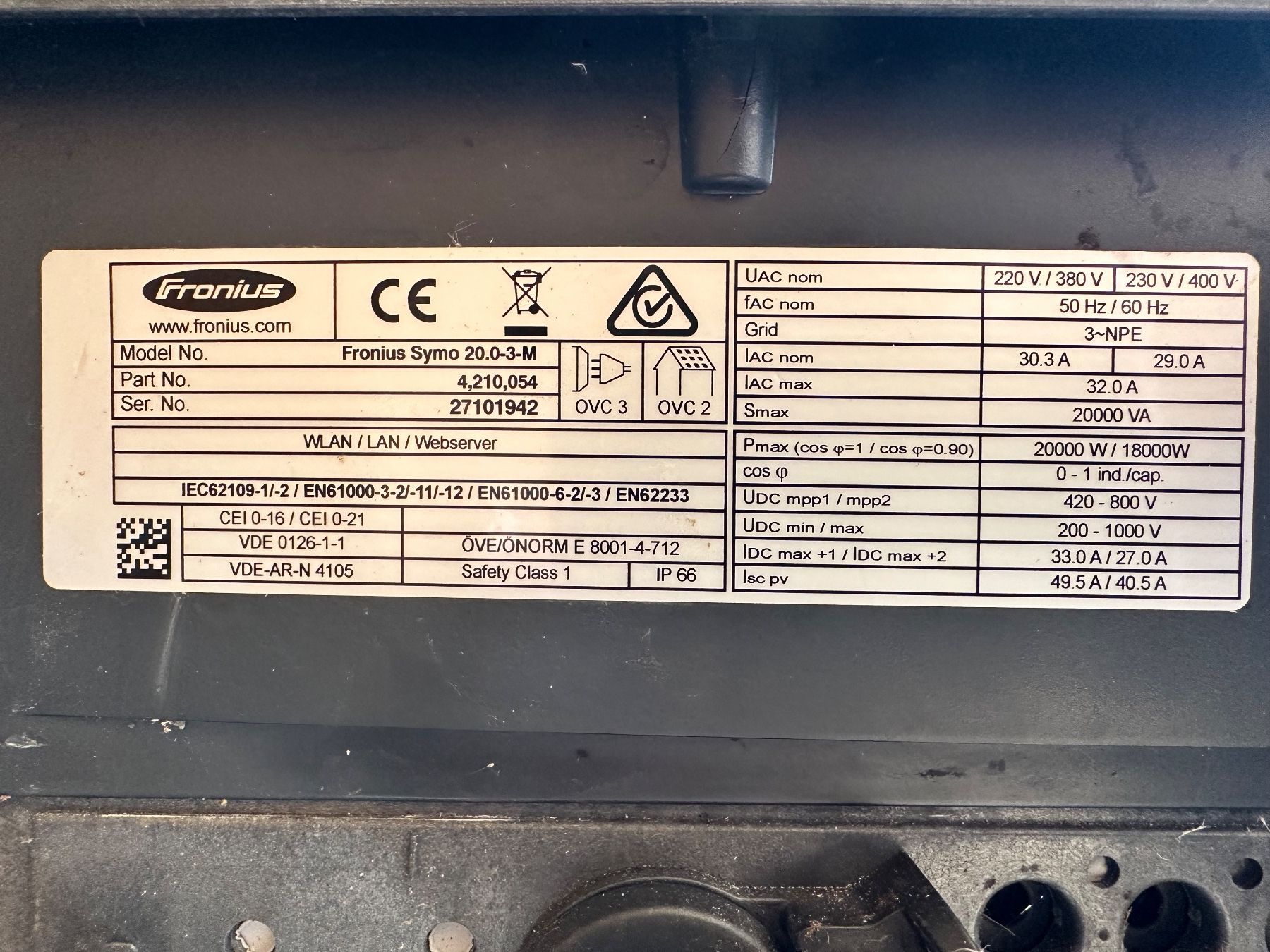 Fronius Onduleurs: Wechselrichter Fronius 20 KW – D'occasion à Grosswangen par Sports02 1