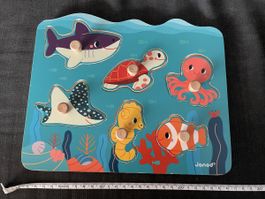 Janod Holzpuzzle "Unterwasserwelt" - Top Zustand!