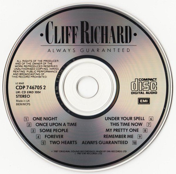 CD: Cliff Richard - Always Guaranteed [EMI] – Usato da Unterbäch venduto da waqil 2