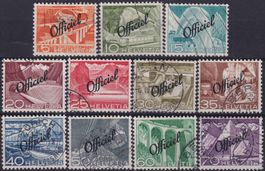 1942, Bundesverwaltung, Nr.65-75 gestempelt, Kat: 160.-