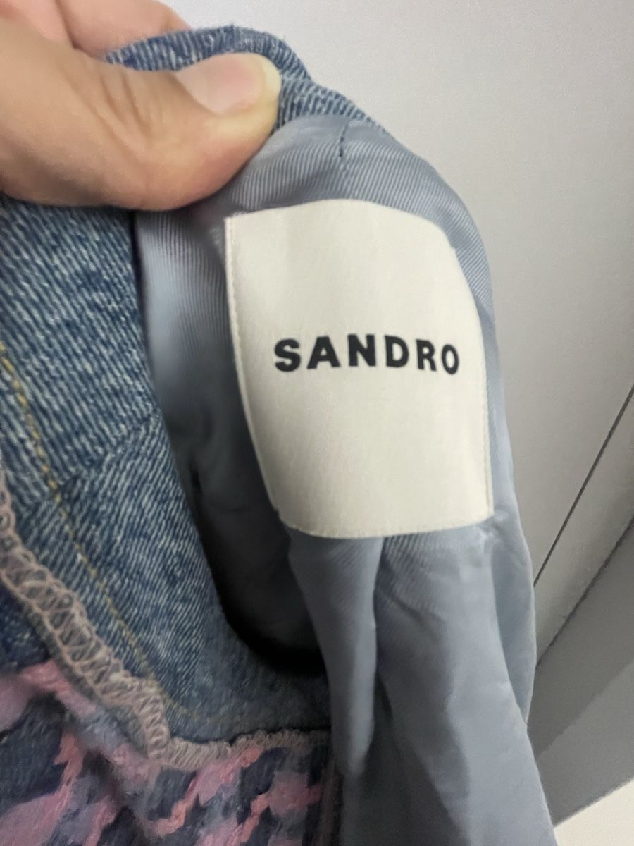 Sandro Giacche: Sandro philippa denim tweed jacket - 40 – Usato da Brugg AG venduto da Lovelux73 2