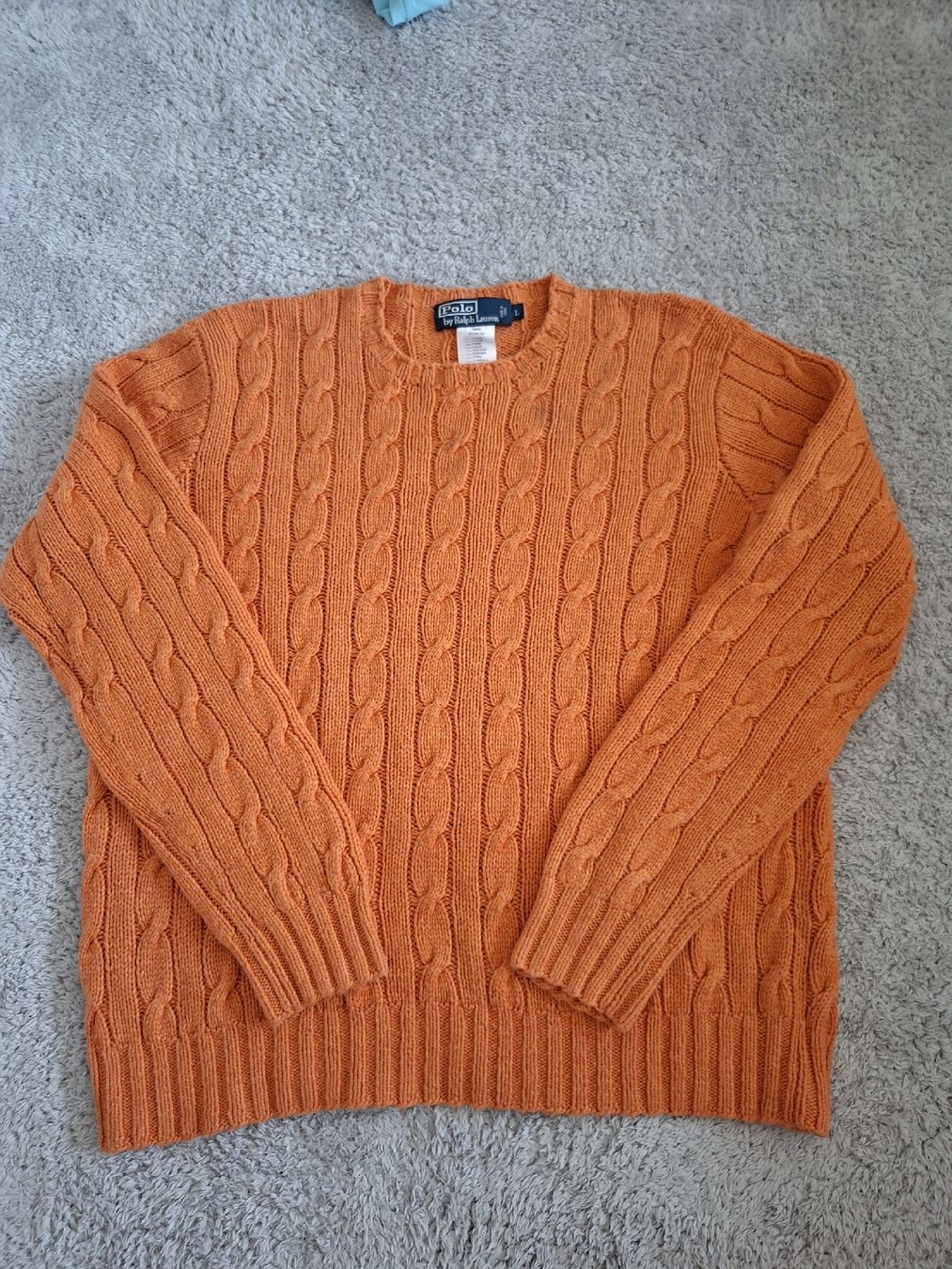 Polo Ralph Lauren Pullover & Sweatshirts: Pull Polo Ralph Lauren torsadé orange taille L – Gebraucht aus Renens VD von ser_j2fn