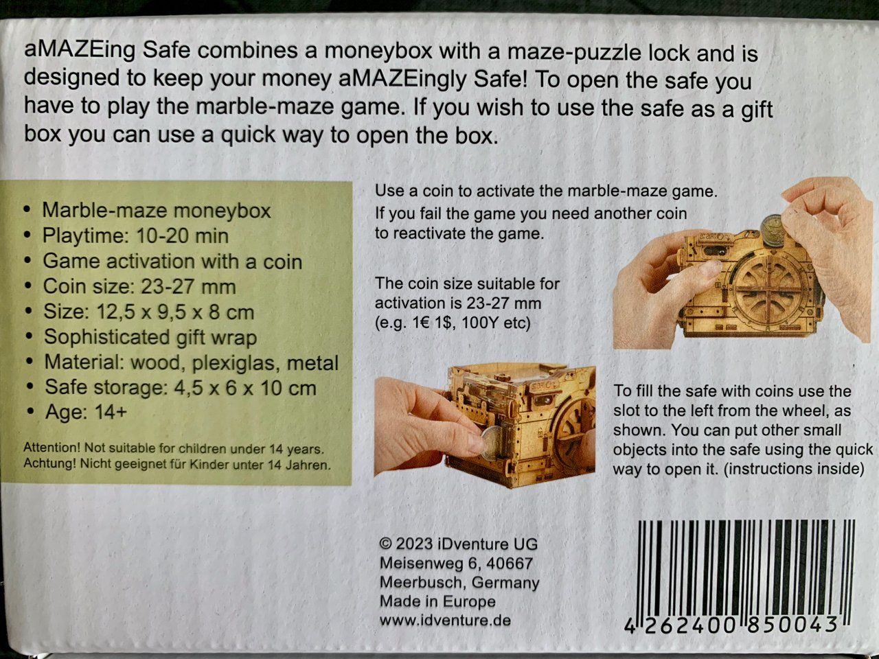 Giochi: aMAZEing SAFE von IDVenture – Usato da Bremgarten b. Bern venduto da .Anita. 1