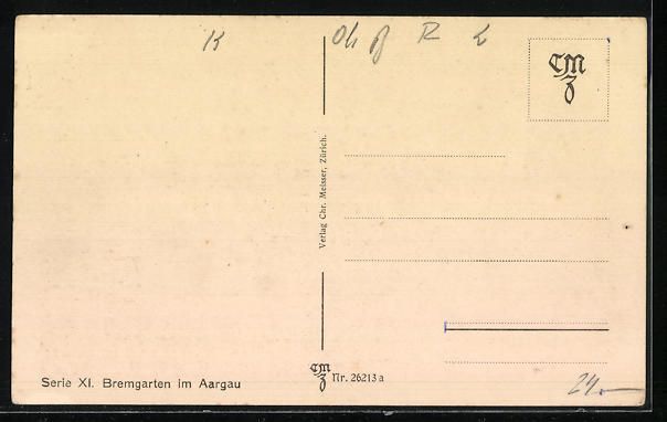 Cartoline postali: Bremgarten /AG, Teilansicht mit Brücke – Usato da Berlin venduto da bartko-reher 1