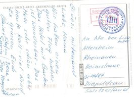 Griechenland Stempel DHL & Belgien Ansichtskarten interessan