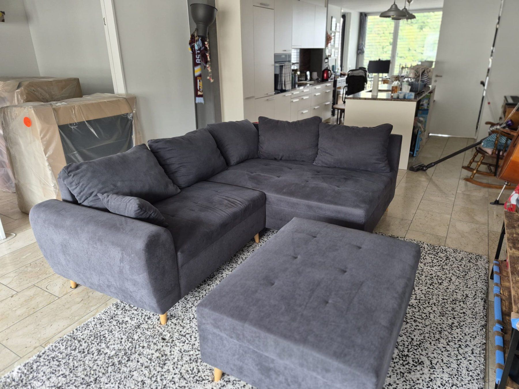 Sofas: Ecksofa dunkelgrau – D'occasion à Zürich par tatjanab01 2