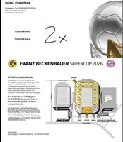 2x SUPERCUP Tickets BVB - FCB, 22.08