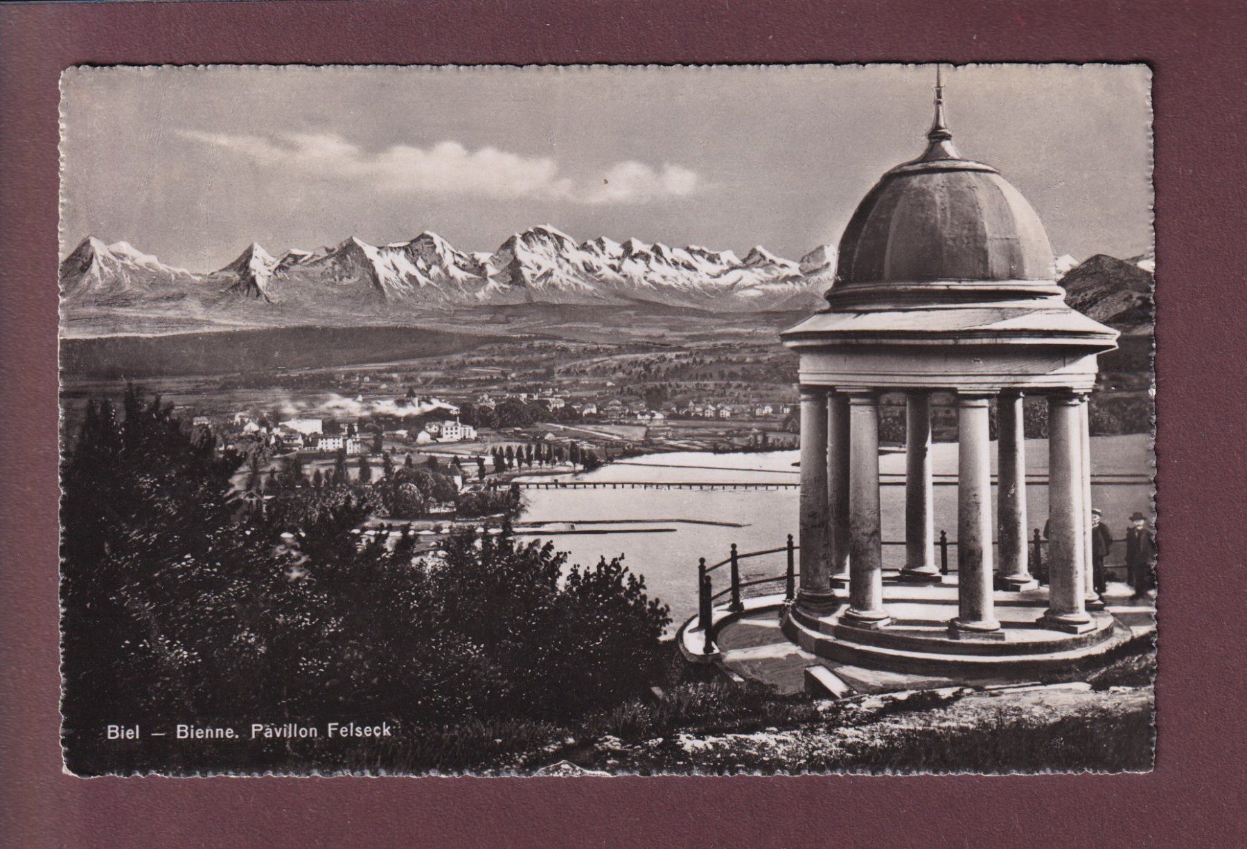Cartoline postali: BIEL - Pavillon Felseck - 1946 – Usato da Pully venduto da nicecards