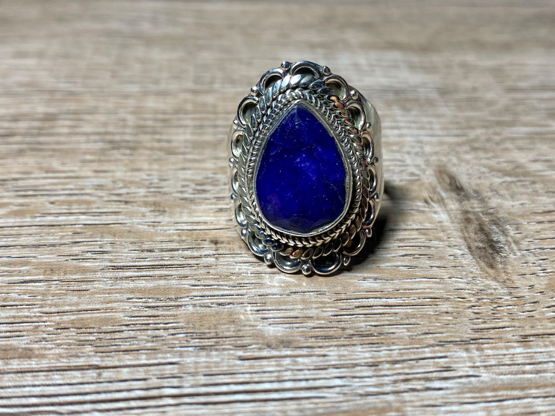 Anelli: Orientalischer Silber 925 Ring mit natürlichem Blauer Saphir – Nuovo e nell'imballaggio originale da Laax venduto da Kiki_Kingdom3 2