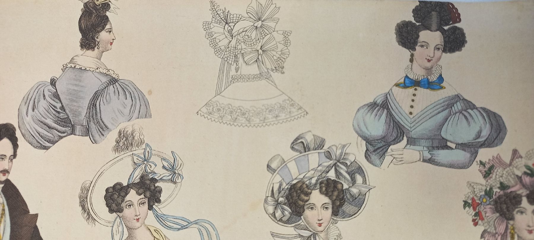 Grafica & Litografie: Antike Lithographie Mode Illustration Paris 1830 No.1 – Usato da Buchs AG venduto da Dzirul 5