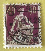Helvetia mit Schwert  Vollstempel