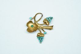 Brosche 14k Rotgold