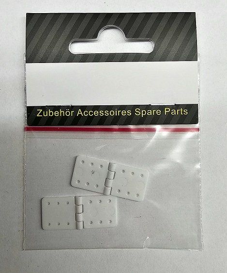 20x RC Flugzeug Scharniere - 12x24mm & 20x36mm Weiß Kunststoff