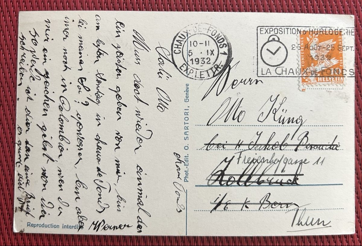 Cartoline postali: La Chaux de Fonds Hotel Post Oldtimer  – Usato da Horw venduto da Tellbub 1