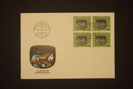 1974 MiNr. 1031 Schweiz 4er Block