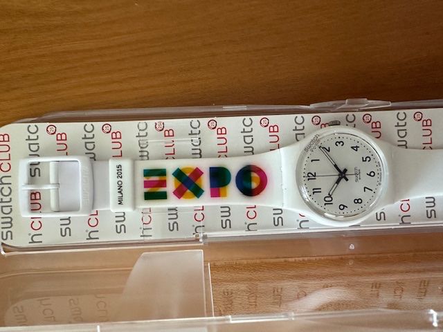Swatch Orologi: Swatch Milano 2015 Expo Bianco – Nuovo e nell'imballaggio originale da Pringy venduto da Toyotafj 2