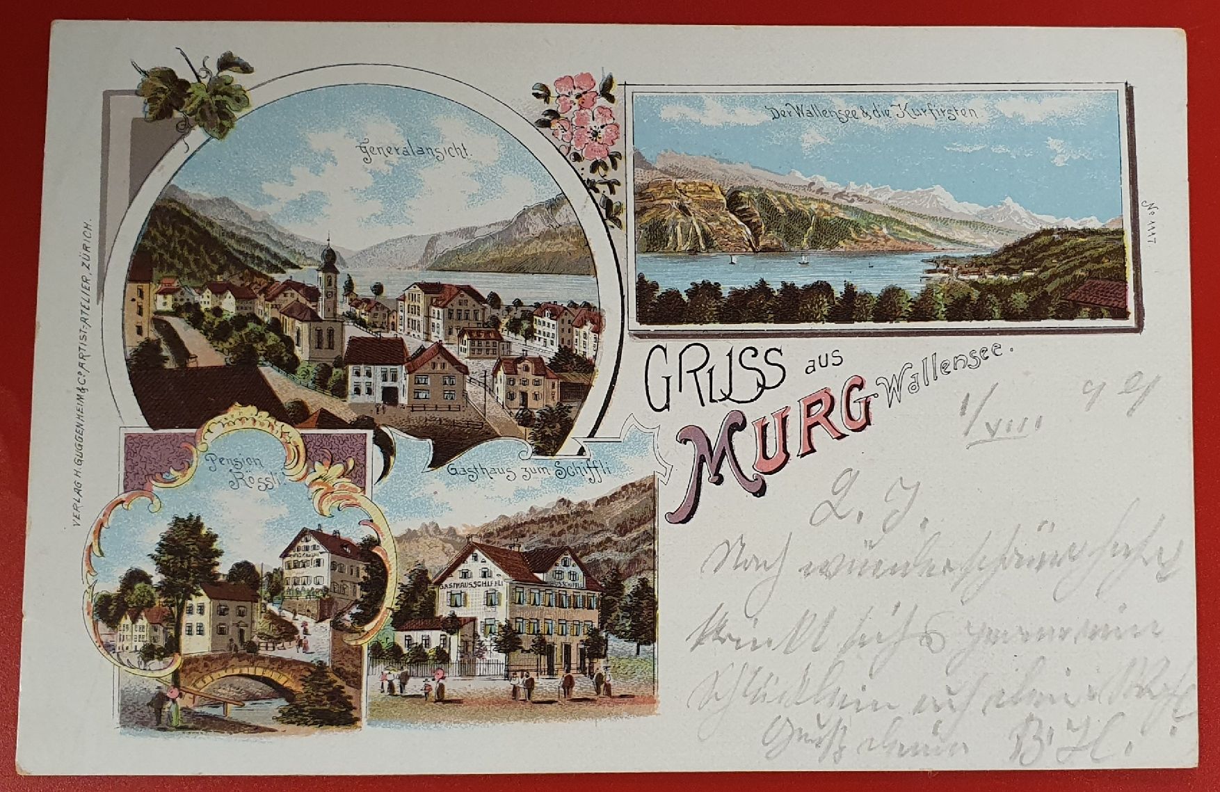 Cartoline postali: Gruss aus Murg 1899 – Usato da Kreuzlingen venduto da Rschweiz1