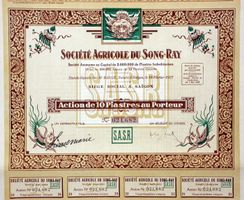 Société Agricole du Song-Ray, Saigon - 1927